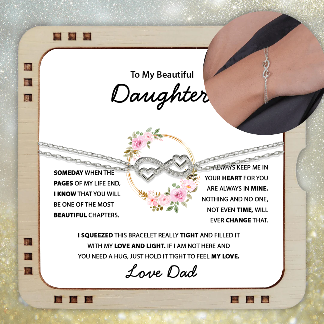 To my Daughter - Love hearts bracelet