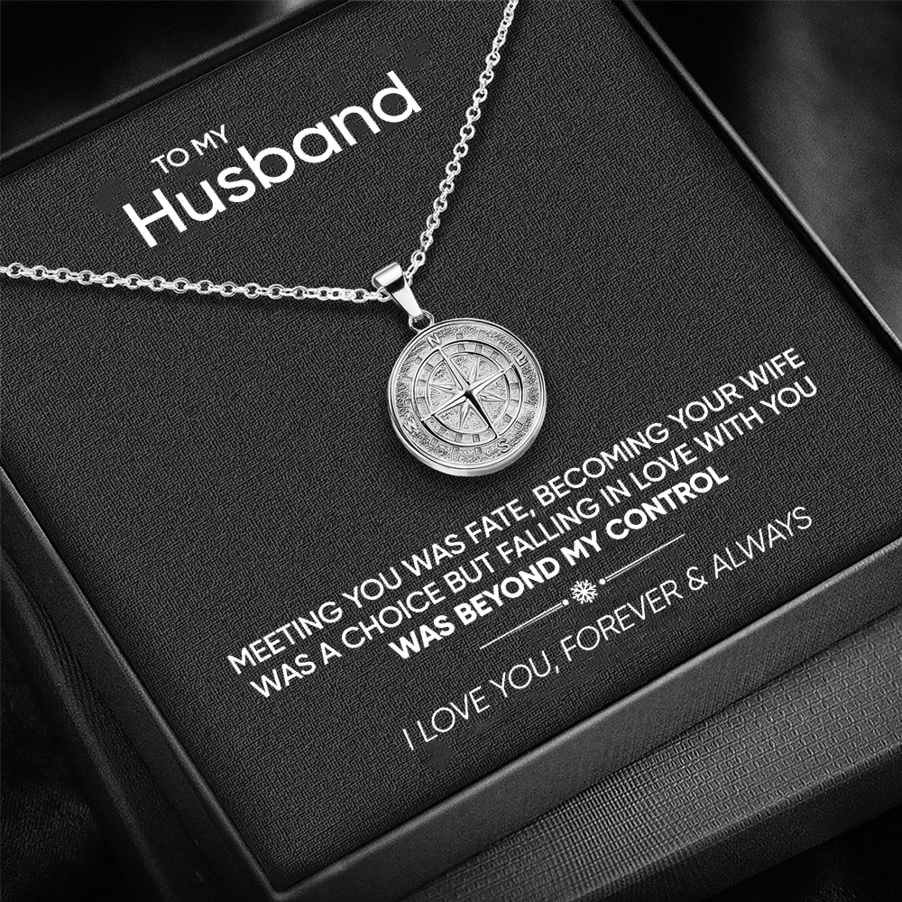 To my Husband - Compass necklace