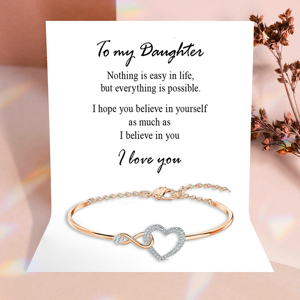 To my Daughter - Infinity rose gold bracelet