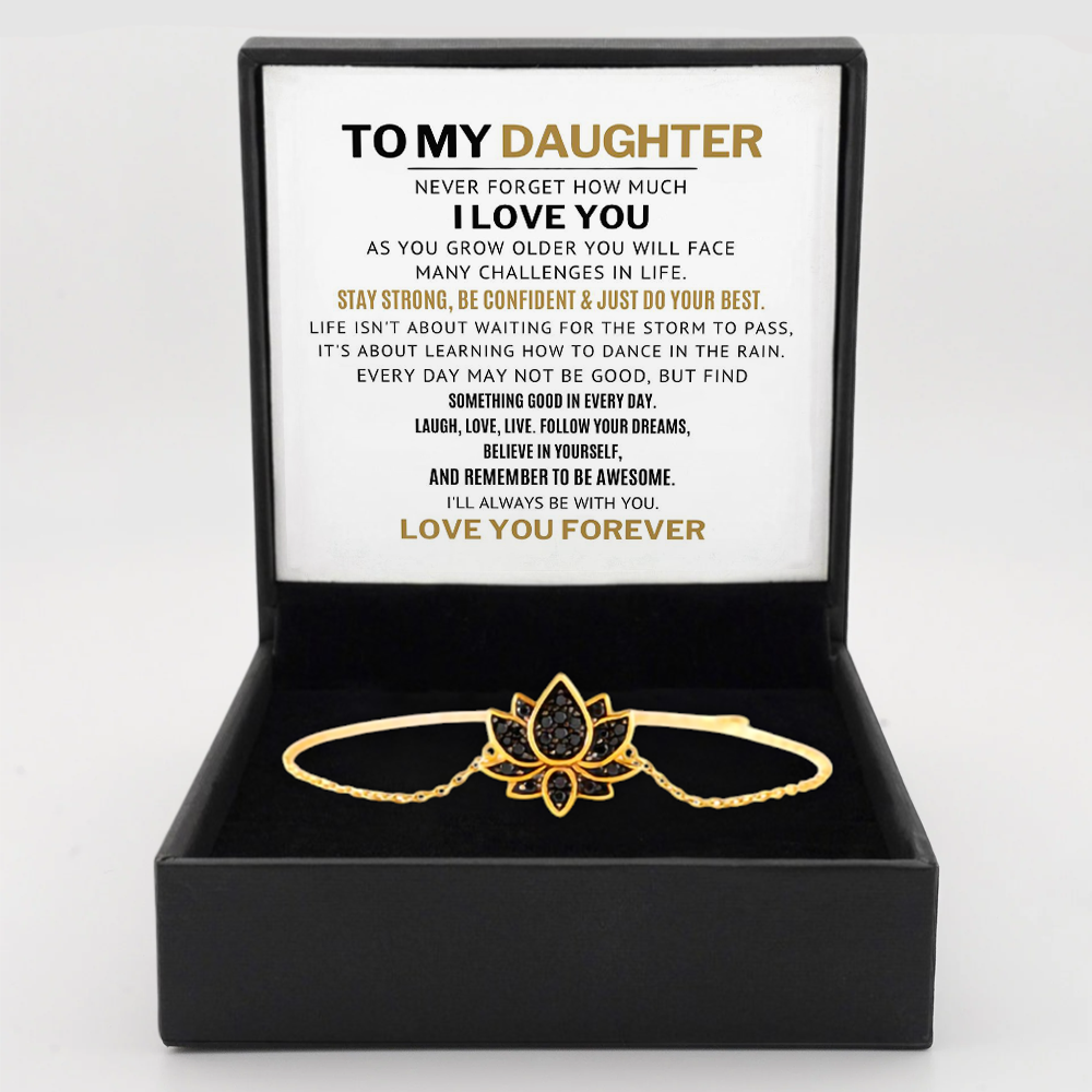 To my Daughter - Love Lotus Bracelet