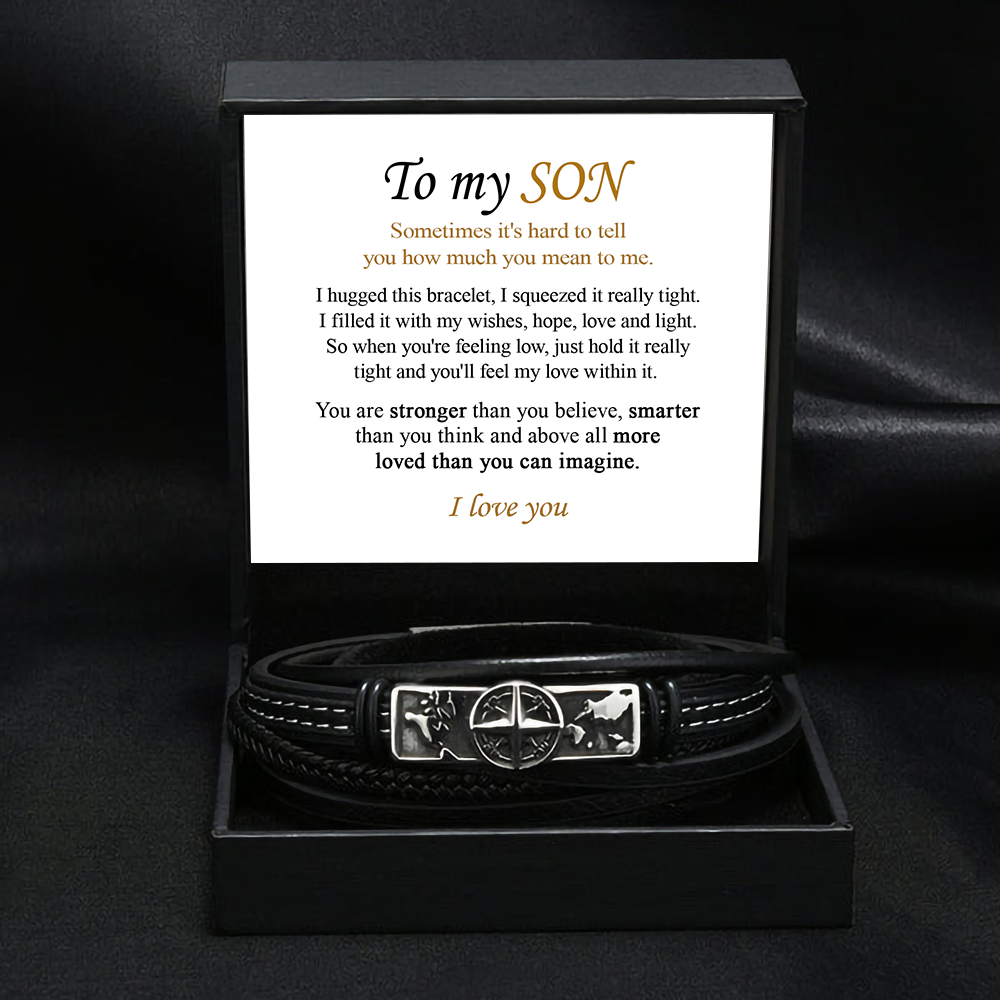 To my Son - Compass bracelet