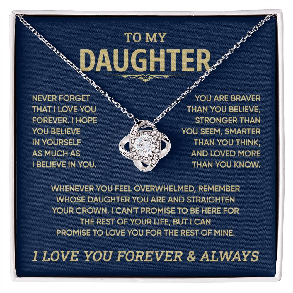 To my Daughter - “Forever love” knot necklace