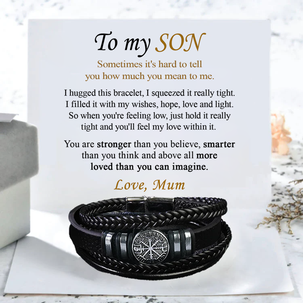 To my Son - I hugged this bracelet, Mum