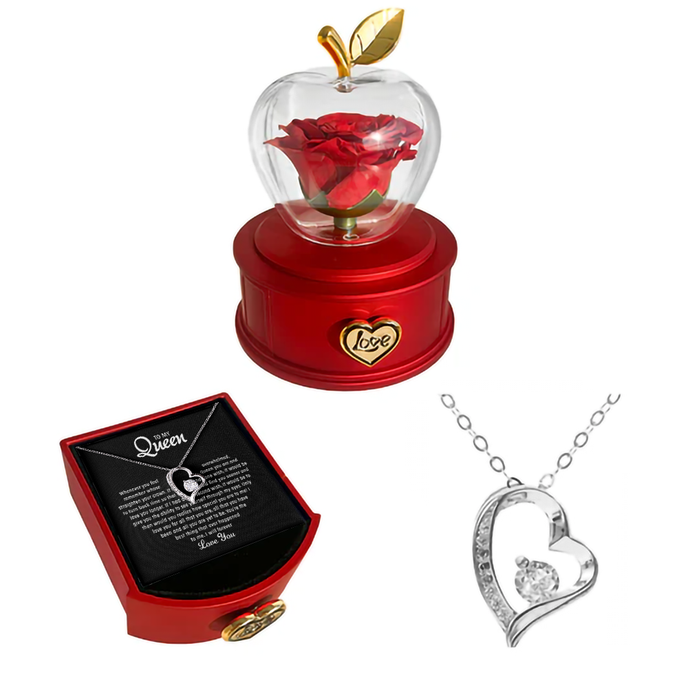 To my Queen - Forever Rose Necklace - Gold