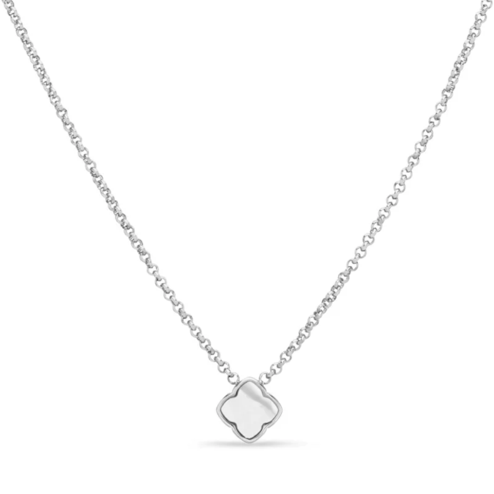 Pearl clover necklace (Silver)