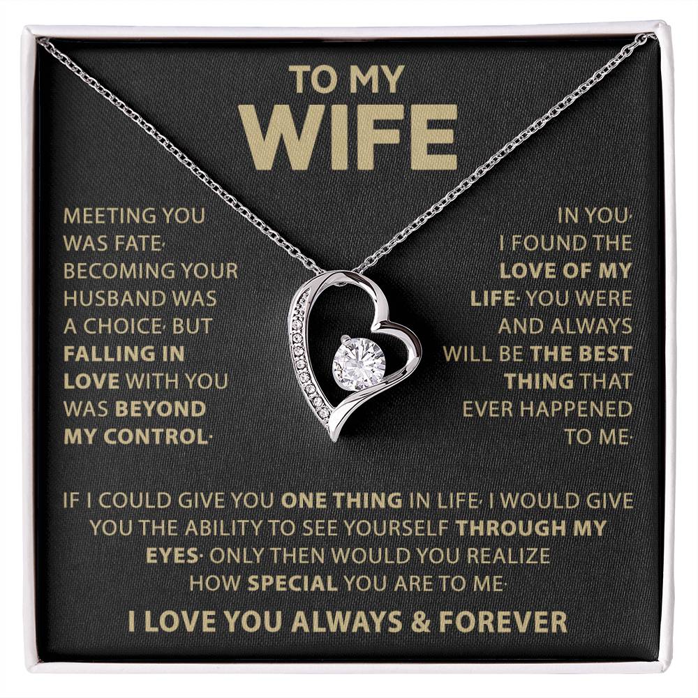 To my Wife - Heart necklace