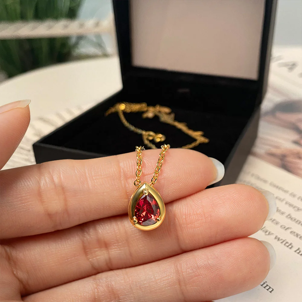 Personalized Necklace for Women with Stone Name and Birth Flower Birthday Gift - Rosegold