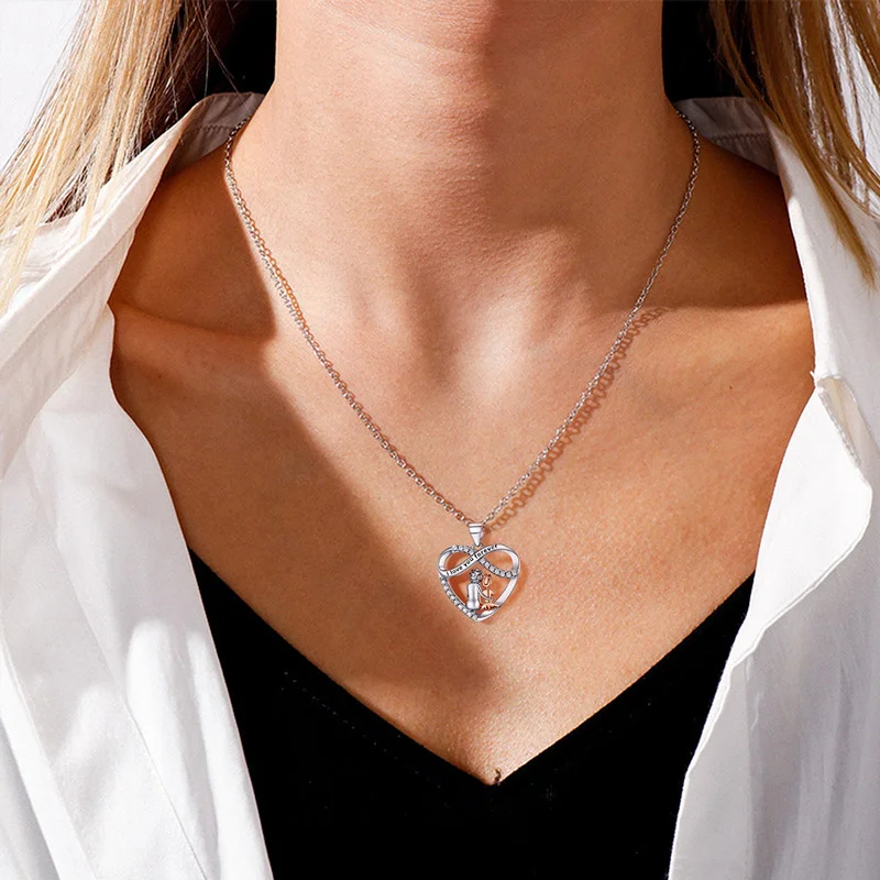To My Granddaughter - You Will Always Have Me at your Side - Heart Necklace