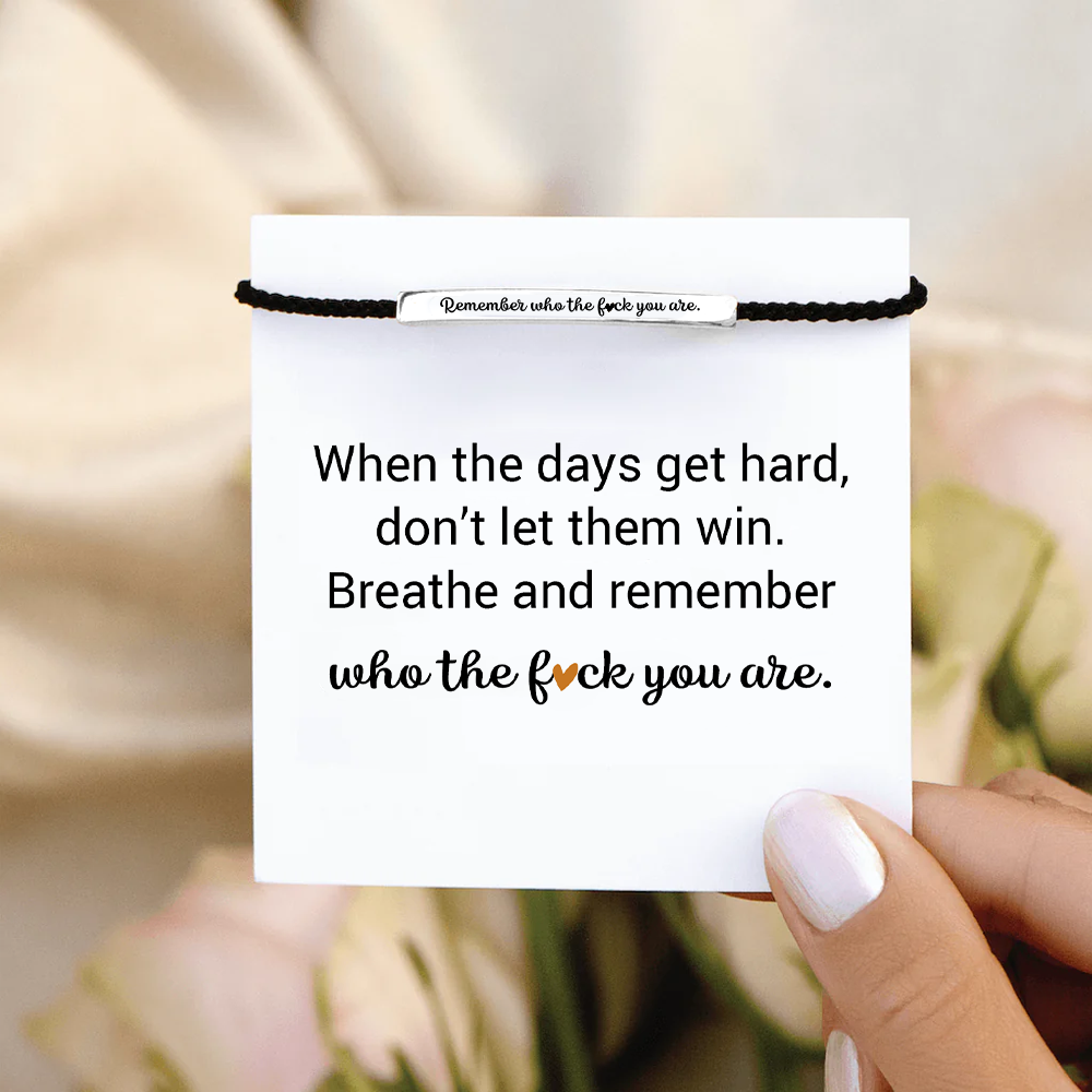 Remember Who You Are - Motivational Bracelet - Gold