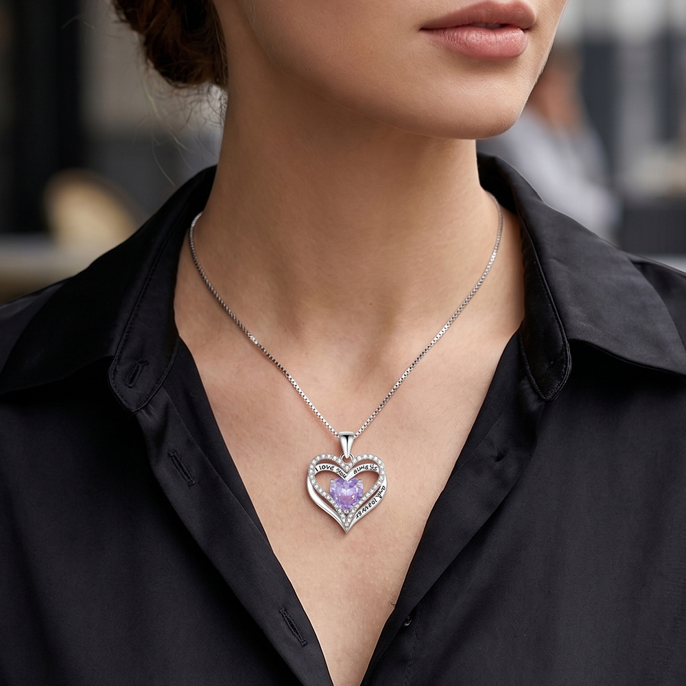To My Wife - Personalized Heart necklace