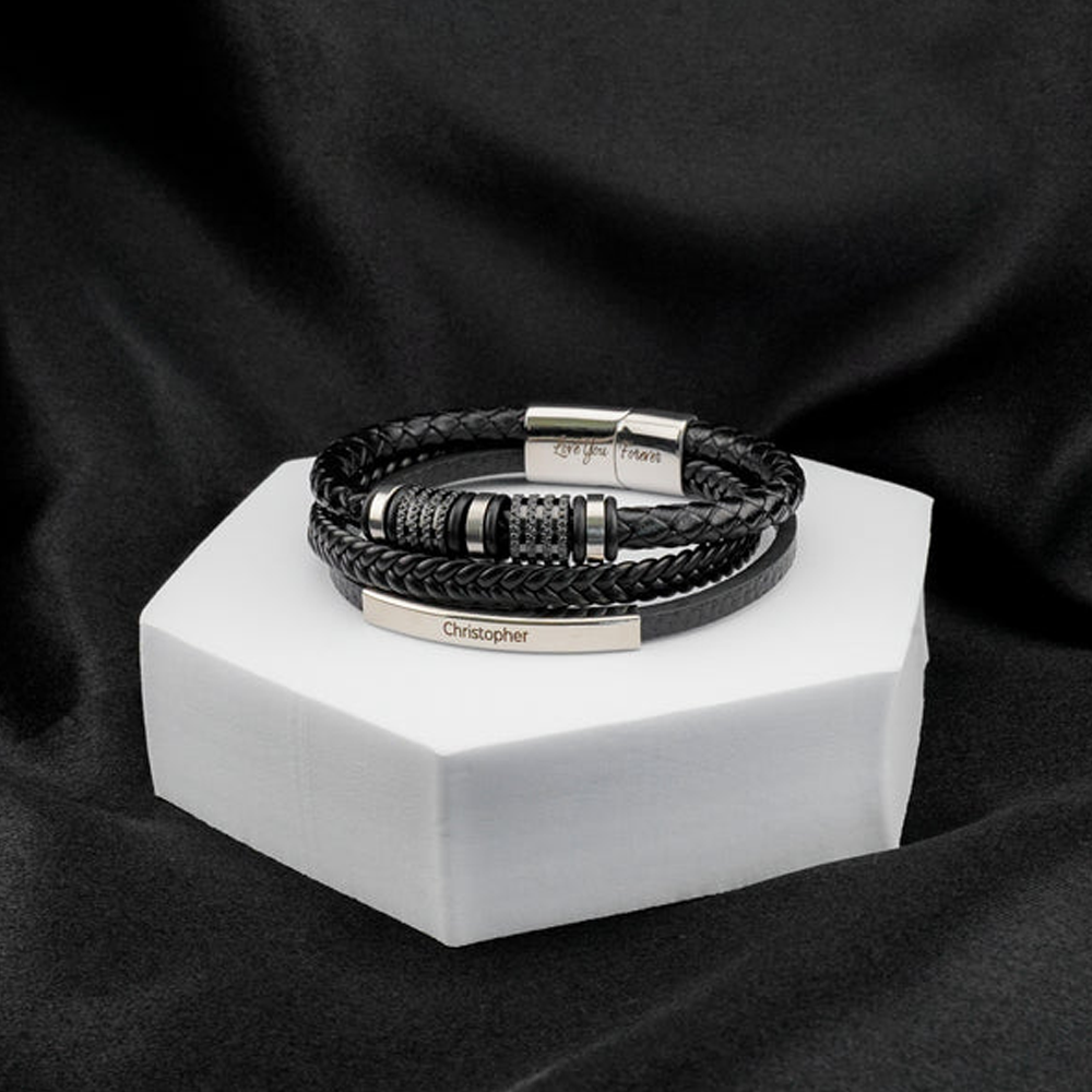 To My Son - Forever Connected Customized Bracelet