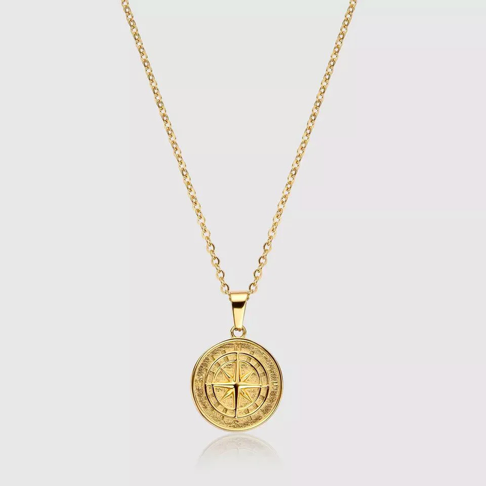 To my Husband - Compass necklace - Gold