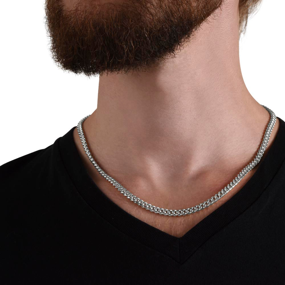 No Storm, No Strength | Never Forget How Much I Love You | Cuban Link Chain