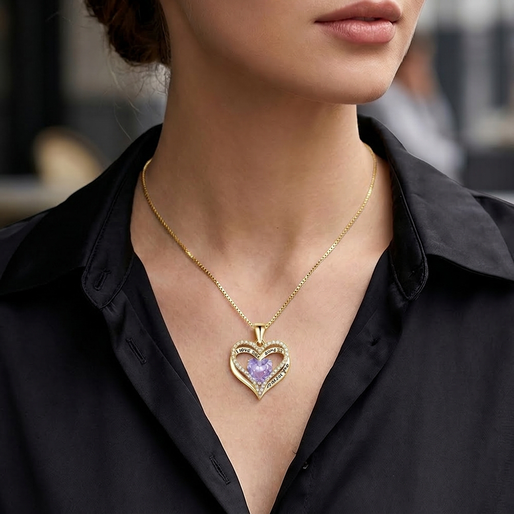 To My Wife - Personalized Heart necklace